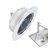 ycezw Küchenspüle-Stopper – 3-in-1-Spülbeckensiebkorbfilter, geruchsresistente Überlauf-Ablaufabdeckung zum Abfangen von Speiseresten und Gemüseblättern