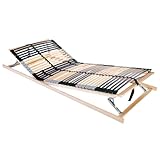 Lattenrost Braun 80 x 190 cm Massives Buchenholz, Lattenrost zur Selbstmontage für Erwachsene Kinder Boxspringbett Gästebett Schlafzimmer