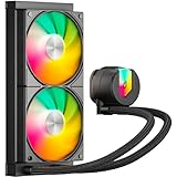 upHere gaming Wasserkühlung PC,AIO Wasserkühlung 240mm ARGB,CPU Kühler mit U3 Serie ARGB 120mm PWM Lüfter, Kompatibel mit Intel LGA: 2011/2066(X79/X99 Mainboard)&AMD: AM5/AM4 - Schwarz, U240KC