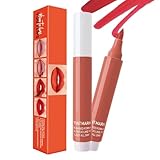 Flüssiger Lippenstift: Lippenstift, feuchtigkeitsspendende Tönung, präzise Spitze für die gezielte Anwendung, natürliches Finish, Anti-Schmutz, feuchtigkeitsspendend und erhabt die Lippen mit einer