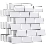 Yoillione Upgrade Dickere 3d Fliesenaufkleber Aufkleber für Bad Küche, Klebefliesen Vinyl Fliesen Selbstklebend Fliesenfolie, Weiß PVC Metro Fliesen Selbstklebend Fliesendekor 10 Blatt