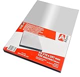 Albyco Klarsicht Einbanddeckel, Deckblatt, PVC Deckblätter, Klarsichtfolie - Transparent PVC, Format DIN A4, 210 x 297 mm, 0,15 mm/150 micron, Glänzend, pro 100 Stück