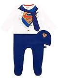 DC Comics Baby Jungen Superman Schlafstrampler Blau 56-68