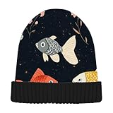 Süße kleine Fisch-neutrale Wintermütze für Männer und Frauen, lässiger Totenkopf, einzigartig, modisch, vielseitiger Stil, einzigartig
