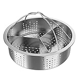 Dampfgarer Einsatz Edelstahl, Dämpfeinsatz für Topf, Dünsteinsatz für töpf, Dampfkorb, Siebeinsatz für Töpfe, für Töpfe, Schnellkochtopf Dünsten von Gemüse Früchte Eier