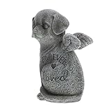 HAMPPLIES Haustier Grabstein Haustiere Grabsteine Gartenstatuen Für Draußen Gedenktafeln Für Den Außenbereich Haustier Sympathie Grey Harz