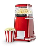 Stagecaptain PCM-1200 HA Fettfreie Heißluft-Popcorn-Maschine - Kalorienbewusster Genuss ohne Fett oder Öl - 1200 Watt - schnelle Zubereitung - Retrodesign für Movie-Liebhaber - Metallic Red