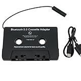 LIWEARE Kassetten Adapter für Autoradio, Auto empfänger Bluetooth 5.0 Audio Kassette zu AUX Smartphone KFZ-Kassettenadapter, mit Mikrofon/Fernbedienungstaste, für Auto, Telefon