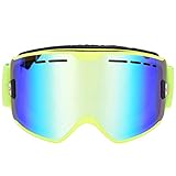 Outdoor Doppelschicht Antifog -Skibrillenbrillenkartenschlitz verstellbares Riemen Langlebiger TPU -Rahmen -PC -Objektiv zum Ski -Snowboardenklettern (Grünes Rahmen Goldstück)