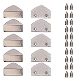 Reißverschlussstopper, Ersatz für Reißverschlussenden, glänzende Taschenbeschläge aus Zinklegierung mit Schrauben, dekorativer Reißverschlussschieber für Koffer, Jacken, Zelte und (Weißnickel)