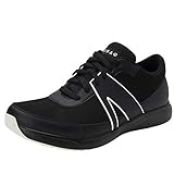 Traq by Alergia Qarma Herren Smart Walking-Schuh, Schwarz (smooth black), 48 EU