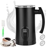 SternSinn® 400W Milchaufschäumer Elektrisch, 350ml Milchaufschäumer Edelstahl, Leicht zu reinigen, 4 Modi, für Cappuccino, Latte, Macchiato und Heiße Schokolade, für Im Büro, Heim, Geschenk geben