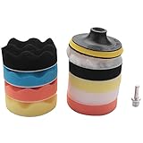 Tlily 11x Profi Polierschwamm Set 100mm Poliermaschine Polierset Polierschwaemme