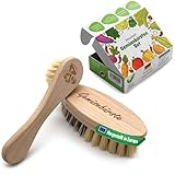 Moodloot Gemüsebürste & Pilzbürste - Reinigung von Obst & Gemüse mit harten und weichen Borsten - Ergonomisch - Vegan mit Liebe zur Natur