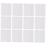 FIXOSHEE 20 Blatt Transparente Nagelkleber Tabs Doppelseitig Selbstklebend für Nägel in Verschiedenen Praktische Nail Adhesive Stickers für DIY Maniküre und Nageldesign