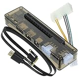BAZEITFLOW Laptop Grafikkartenadapter Externes Pci e Dockingstation Leistung Dc Unterstützung Kompatibel für Gamer und professionelle Laptops ohne Treiberinstallation
