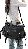 Taoqiao [Aktualisiert] Vintage Canvas Messenger Bag Große Buch Laptop Umhängetasche Frauen Männer Neu
