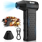 XJUGEZ Elektrische Staubgebläse, 130.000 U/min Wiederaufladbar Staubgebläse mit 4-Gang,Tragbarer Mini-Gebläse im Stern-Design für PC, Tastatur, Hausreinigung, Auto, Blätter, Schnee, Kamera, Schwarz