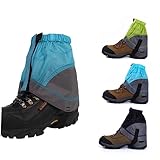 NAMOARLY 1 Paar wasserdichte Gamaschen Für Wandern Und Klettern Leichte Knöchelgamaschen Blau Und Grau Schutz Für Schuhe Bei Regen Und Nässe Ideal Für Rucksackreisen Und