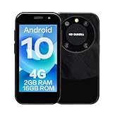 ZOKOE P60pro Mini Handy Smartphone für Kinder 3-Zoll-Bildschirm 2000 mAh 2GB RAM 16GB ROM 2.0+5.0MP Gesicht entsperren 4G kein Vertrag Telefon (Black)
