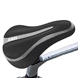 Tuxxjzm Fahrradsitzkissen, Silikon-Fahrradsattel-Sitzbezug, gepolstert, bequem, weiches Ersatzteil, wasserdichte Sattelunterlage für Outdoor, Training und Radfahren