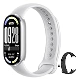 Xiaomi Smart Band 10-1,72 AMOLED-Display mit 1500 Nits, Schlaf- und Herzfrequenzmonitor, 5ATM Wasserdicht, 21 Tage Akkulaufzeit, 60 Hz Aktualisierungsfrequenz, 150+ Modi (2 Gürtel)