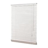 Ventanara® Holzjalousie 35mm Weiss Holz Jalousie Jalousette Echtholz 80 x 130 cm