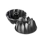 ORIGINAL KAISER KAISER Inspiration Design-Bundform Gugelhupf Ø 25 cm mit geschwungen Oberflächenstruktur Aluminiumguss beschichtet, Aluminium, Black