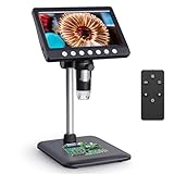Ashfly LCD Digital Mikroskop für Münzen, 7 Zoll 1080P USB Mikroskop, 50X-500X Auflösung, Microscope mit 8 einstellbaren LED-Leuchten, PC-Ansicht kompatibel, ideal für Kinder und Erwachsene