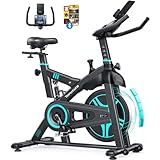 [2025 Aktualisierte]Heimtrainer Fahrrad mit APP, 0-100% Magnetwiderstand Stationäres, 15KG Schwungrad, Ultraleise, Ergometer Spinning Bike Indoor mit LCD-Monitor, Bis 160KG, Tablet-Halter
