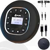 KLIM Journey + Tragbarer CD-Player Walkman mit langlebigem Akku + Mit Kopfhörern + Radio FM + Kompatibler MP3-CD-Player + SD-Karte, FM-Transmitter, Bluetooth + Ideal für Autos + Portable CD Player