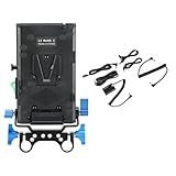 LIYJTK Kamera V Mount Batterie Platte Netzteil Effizientes Multifunktionssystem für BMPCC 6K DSLR 5D2