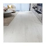 FLOREXP Vinylbodenbelag - Lino-Bodenbelag mit Weißem Eichenholz-Effekt, Abziehbare und Selbstklebende Bodenfliesen, 2.0mm 36 Stück Wasserdicht, für Küche Wohnzimmer (5.02m², Weiße Eiche)