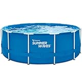 Summer Waves Hors-Sol Rundpool Ø 3,66 x 1,22 m – praktisch Material Struktur und robuster Liner – Füllung mit Schlauch – Lieferung mit Pumpe mit Kartusche und Leiter