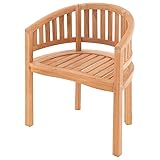 SONLEX Bananen-Stuhl Teak-Holz behandelt – Gartensessel Gartenstuhl Balkonstuhl Veranda-Stuhl Gartenmöbel geschwungen massiv handgemacht
