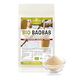 GOLDEN PEANUT Gourmet Bio Baobab Fruchtpulver 1 kg - vegan, reine Rohkostqualität, 100% Bio vom Affenbrotbaum, ideal für Müsli, Smoothies, backen