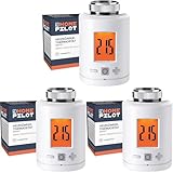 HOMEPILOT Heizkörper-Thermostat smart, Smart-Home Heizungsthermostat digital mit Funk zum Energiesparen - Heizungssteuerung (App, Siri, Amazon Alexa & Google Assistant) via Gateway möglich