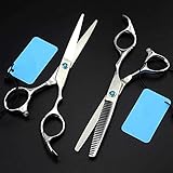 Professionelle Friseurschere, Haarschneideschere Aus Edelstahl, Ergonomisches Design, Effilierscheren-Set, Salon Und Zuhause, Doppelt Verwendbar