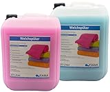 FABA Weichspüler blau/rose, 2x10 Liter, angenehm frisch.
