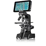 Bresser LCD-Mikroskop Researcher mit Touch-Display für 44–700-fache Vergrößerung, Kondensor, Kreuztisch, Feinfokus und 16MP CMOS Sony Sensor für Fotos und Full-HD-Videos