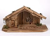 Holz und Gartentrends Weihnachtskrippe Krippe Krippenstall Weihnachten Weihnachtskrippen Tischkrippen Krippenfiguren (Weihnachtskrippe W08)