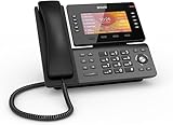 Snom D865 IP Telefon, SIP Tischtelefon, 5' IPS-Farbdisplay 1280 x 720 Pixel, 12 SIP-Identitäten, 10 Programmierbare Funktionstasten, WiFi NFC, Bluetooth, 3 Jahre Herstellergarantie, Schwarz, 00004536