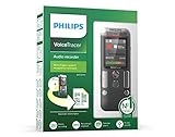 Philips DVT2710 Digitales Diktiergerät inkl. Spracherkennungs-Software f. Windows, kompaktes Aufnahmegerät, mp3 Recorder, Farbdisplay, 8 GB Speicher, USB-Anschluss, Plug & Play, Anthrazit