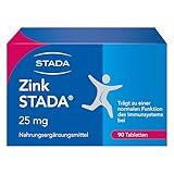 Zink STADA 25 mg - hochdosiertes Nahrungsergänzungsmittel zur Unterstützung des Immunsystems und für Knochen, Haut, Haare und Nägel - 1 x 90 Tabletten