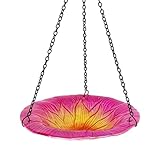 Vogeltränke für Garten, Blume, wetterfest, 20,3 cm, hängendes Vogeltränke, für Hinterhof, Terrasse, Rasen, Hof, Outdoor, Balkon, Wildtiere, Naturlandschaftsbau
