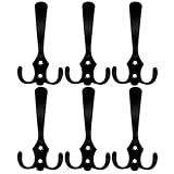 Uonlytech 6 Stück Wandhaken aus Zinklegierung Rostbeständige Huthaken und Kleiderhaken Im Antik Look Glatte Oberfläche für Kleidung Rucksäcke und Handtücher Wandmontage