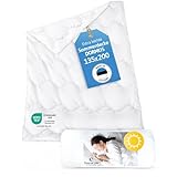 Sommerdecke 135x200 DORMUS von Schlafexperten entwickelt, Extra leichte Bettdecke 135x200 für den Sommer, Blanket made in Europe, Atmungsaktive und dünne Steppdecke, Perfekte Decke für Allergiker