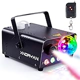 Nebelmaschine, Xndryan 600W Nebel Maschine Tragbar Nebelmaschine mit LED Licht, Klein Rauchmaschine mit Fernbedienung, Perfekt für Hochzeiten, Weihnachten, Halloween und Bühnenshows