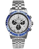 LOUIS XVI Majesté Iced Out 1138 - Ø43 mm - Herren Uhr - Wasserdicht - Mit Saphirglas - Armband Silber - Zifferblatt CZ-Diamanten - Schweizer Quarzwerk