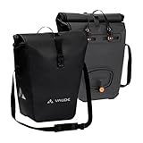 VAUDE Fahrradtaschen für Gepäckträger Aqua Back 2x24L in all black 2 x Hinterradtaschen wasserdicht, Fahrrad Gepäckträgertasche hinten, einfache Befestigung – Made in Germany